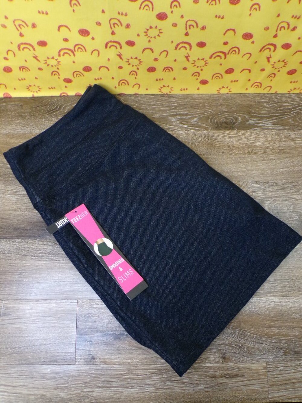 Teezher NWT Women's Skort Dark Blue Denim Stretch Fabric XL